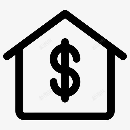 房价购买房产图标svg_新图网 https://ixintu.com 出售 基本图标所有尺寸 房产 房价 购买