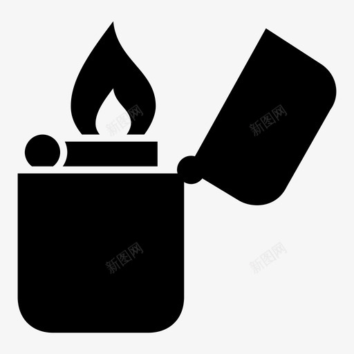 打火机烧伤火灾图标svg_新图网 https://ixintu.com 吸烟 打火机 气体 火灾 火焰 烧伤