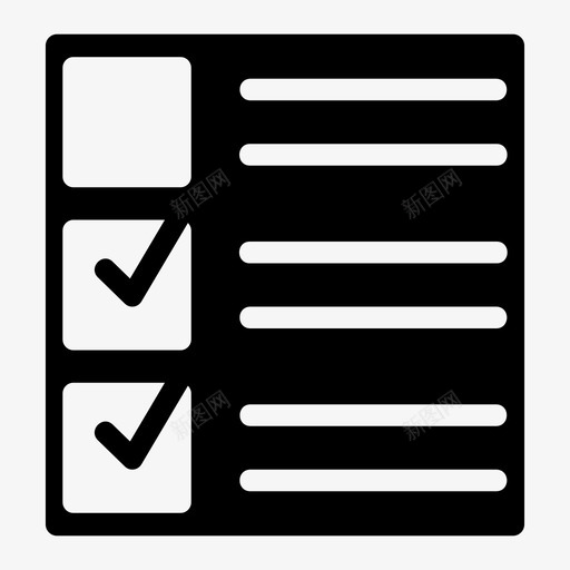 列表复选标记检查表图标svg_新图网 https://ixintu.com 列表 列表项 复选标记 检查表 菜单列表 选择
