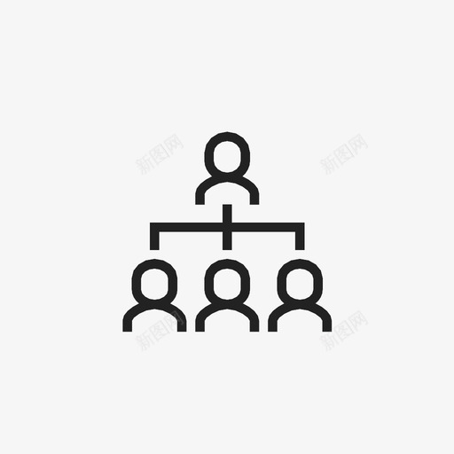 连接的团队层次结构用户图标svg_新图网 https://ixintu.com 层次结构 用户 连接的团队