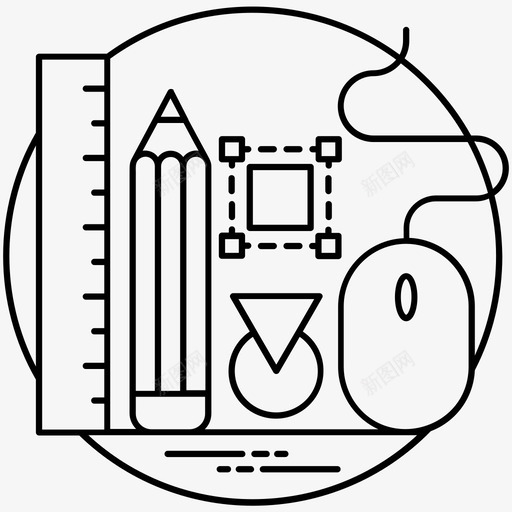 工具计算机图形数字艺术品图标svg_新图网 https://ixintu.com 图形设计 数字艺术品 绘图工具 计算机图形 设计和开发线向量图标 设计工具