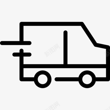 卡车运输物流交付说明图标图标