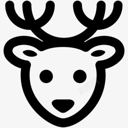 驯鹿鲁道夫鹿圣诞节头图标高清图片