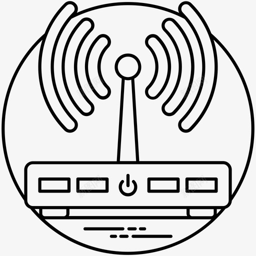 无线调制解调器接入点wifi热点图标svg_新图网 https://ixintu.com wifi热点 wifi网络 wifi路由器 接入点 无线调制解调器 科技线路图标