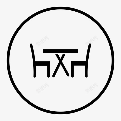 桌椅家具餐厅图标svg_新图网 https://ixintu.com 家具 桌椅 餐厅