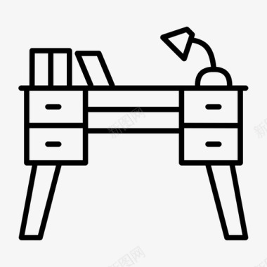 书桌家具房子图标图标