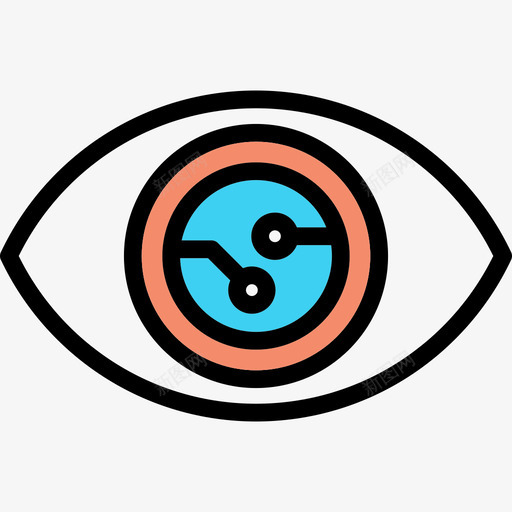 眼睛线性智能家居元素线性颜色图标svg_新图网 https://ixintu.com 眼睛 线性智能家居元素 线性颜色
