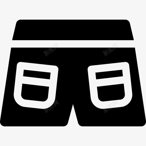 短裤时尚服装偶像图标svg_新图网 https://ixintu.com 时尚 服装偶像 短裤