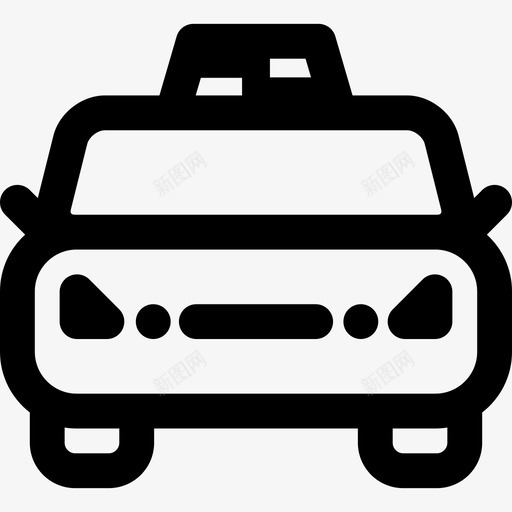 出租车运输车辆线直线图标svg_新图网 https://ixintu.com 出租车 直线 运输车辆线
