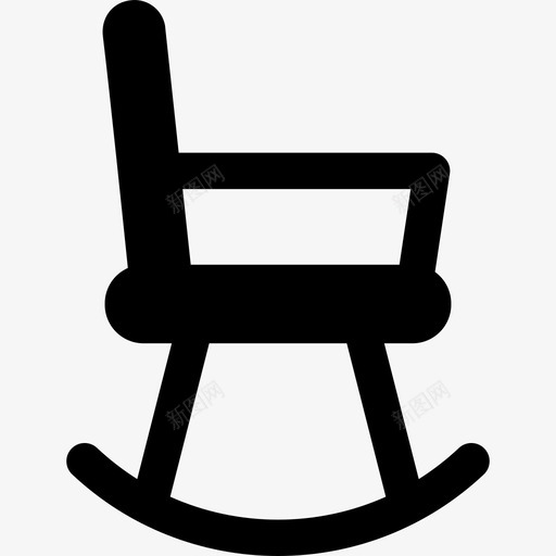 摇椅家具填充图标svg_新图网 https://ixintu.com 家具填充图标 摇椅