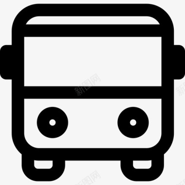 公共汽车运输车辆线路直线图标图标