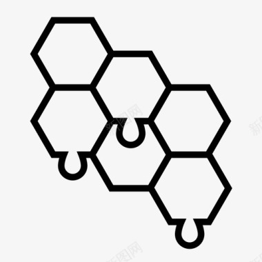 蜂巢蜜蜂蜡图标图标
