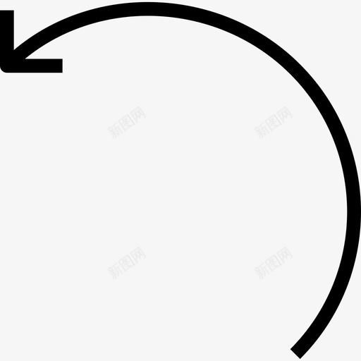 曲线箭头系统图标集浅圆角svg_新图网 https://ixintu.com 曲线箭头 浅圆角 系统图标集