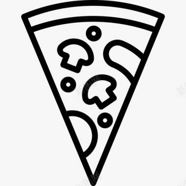 披萨快餐直系图标图标