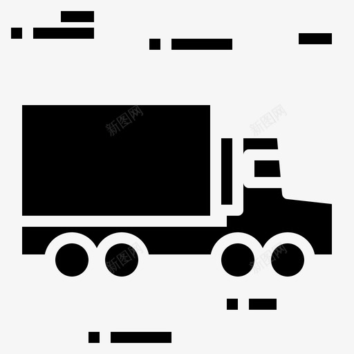 卡车集装箱交货图标svg_新图网 https://ixintu.com 交货 卡车 固体运输 集装箱