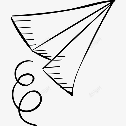 纸飞机学校手工制作黑色图标svg_新图网 https://ixintu.com 学校手工制作 纸飞机 黑色