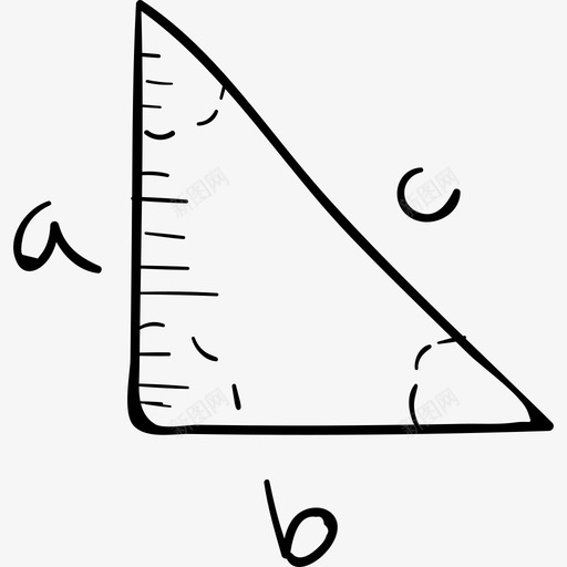 直角三角形学校手工制作黑色图标svg_新图网 https://ixintu.com 学校手工制作 直角三角形 等腰直角三角形 黑色