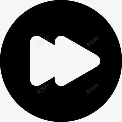 快进按钮界面媒体和声音图标svg_新图网 https://ixintu.com 媒体和声音 快进按钮 界面