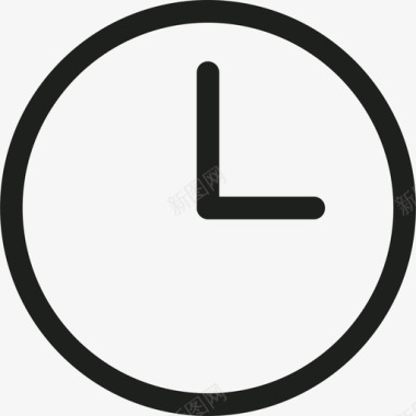 时钟简单图标集线性图标