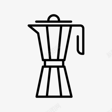 咖啡壶酿酒器咖啡图标图标