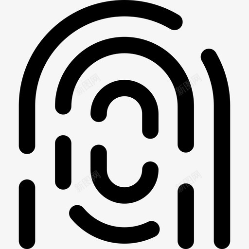指纹最小通用主题线性图标svg_新图网 https://ixintu.com 指纹 最小通用主题 线性