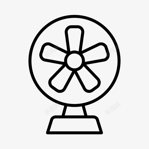 风扇空调电器图标svg_新图网 https://ixintu.com 家用电器 电器 电子产品 空调 风扇