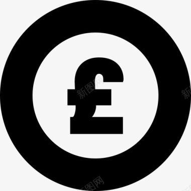 英镑硬币商业金融填充图标图标