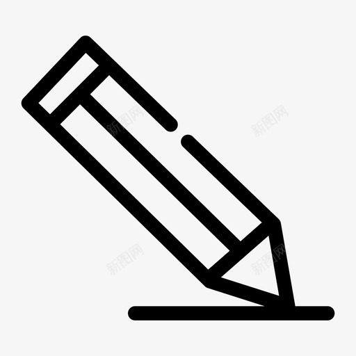 绘图铅笔书写图标svg_新图网 https://ixintu.com 书写 绘图 通用ui2间隙介质 铅笔