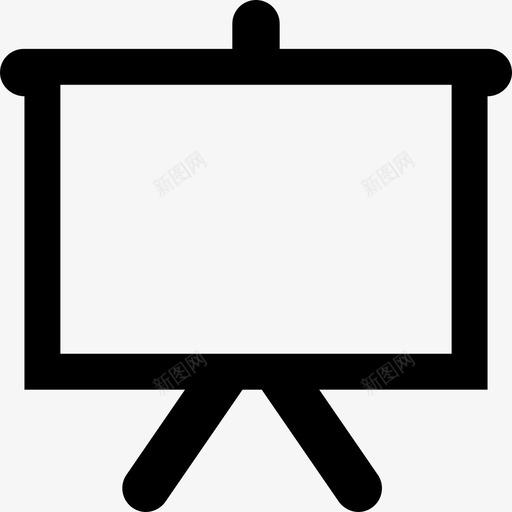 投影屏幕会议演示图标svg_新图网 https://ixintu.com 会议 厚轮廓 投影仪 投影屏幕 演示