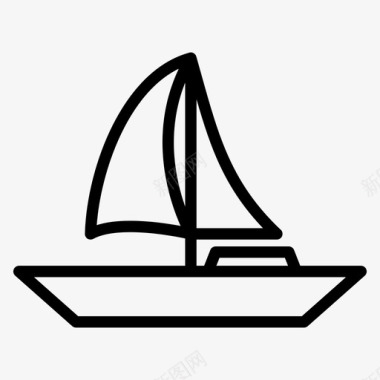 帆船海运船舶图标图标