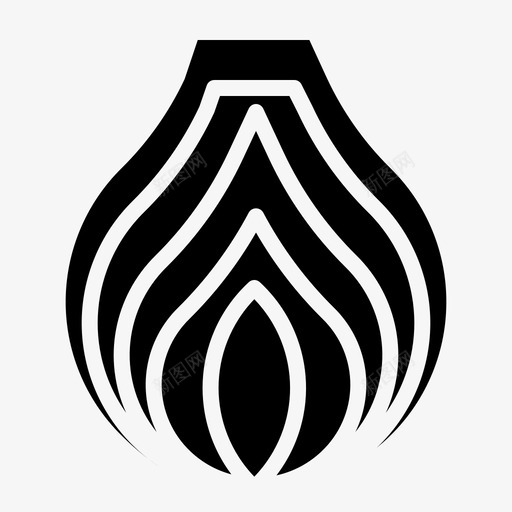 洋葱食品切片图标svg_新图网 https://ixintu.com 切片 洋葱 蔬菜 食品 食品和饮料03固体