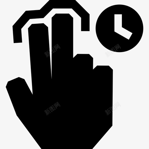 两个手指轻拍并保持触摸触摸手势图标svg_新图网 https://ixintu.com 两个手指轻拍并保持 触摸 触摸手势