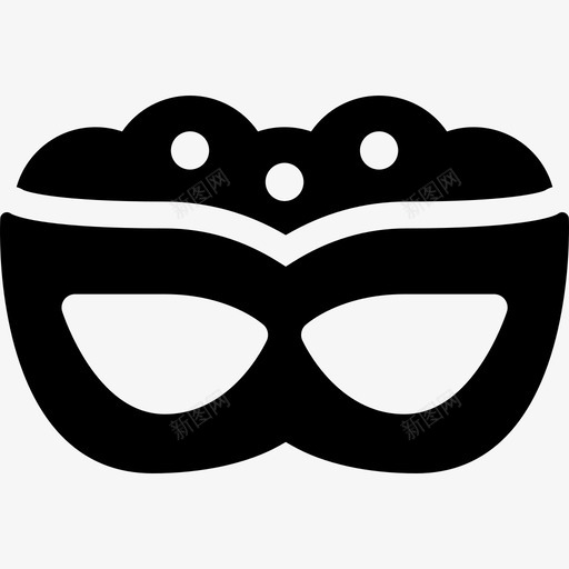 狂欢节面具狂欢节和派对填充物图标svg_新图网 https://ixintu.com 狂欢节和派对填充物 狂欢节面具
