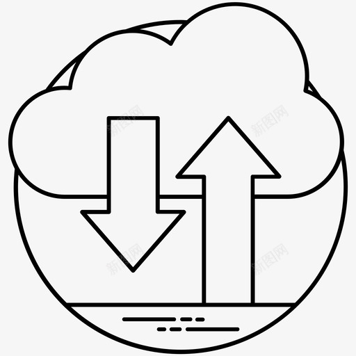 云访问云计算云控制图标svg_新图网 https://ixintu.com 云托管 云控制 云数据 云计算 云访问 互联网和网络线路iocns