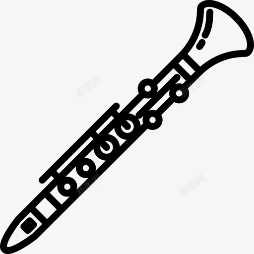 单簧管音乐音乐节图标svg_新图网 https://ixintu.com 单簧管 音乐 音乐节