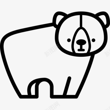 熊森林动物直系图标图标