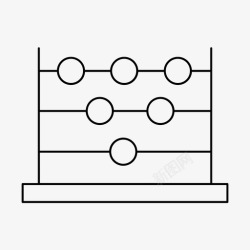 学校数算盘数学图标高清图片