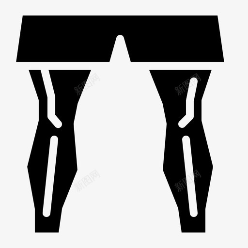 腿肌肉强壮图标svg_新图网 https://ixintu.com 强壮 肌肉 腿 跑步结实