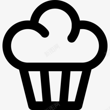 纸杯蛋糕食物妇女节图标图标
