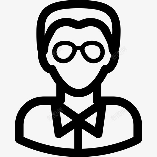 戴眼镜的男人化身包直系人图标svg_新图网 https://ixintu.com 化身包 戴眼镜的男人 直系人