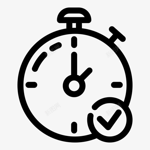 计时器管理批准图标svg_新图网 https://ixintu.com 业务 批准 检查批准 管理 计时器