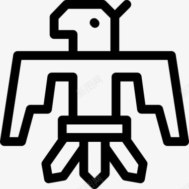 雷鸟艺术美国部落的象征图标图标