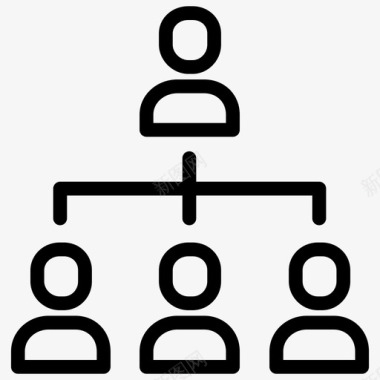 组织结构图表连接图标图标