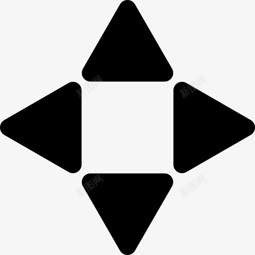 导航箭头光标填充图标svg_新图网 https://ixintu.com 光标填充 导航箭头