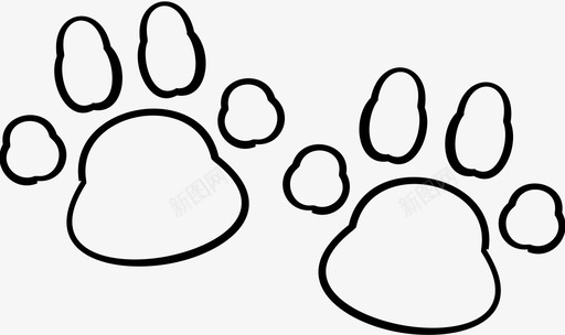 狗爪爪印爪子图标图标