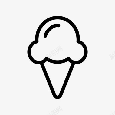 冰淇淋蛋卷甜点冷冻图标图标