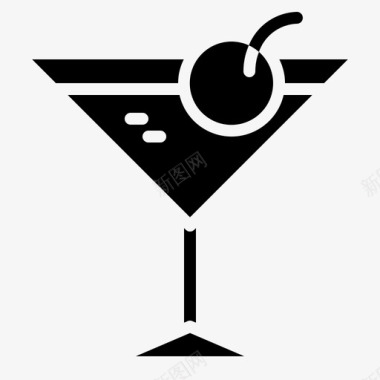 马提尼酒精饮料图标图标
