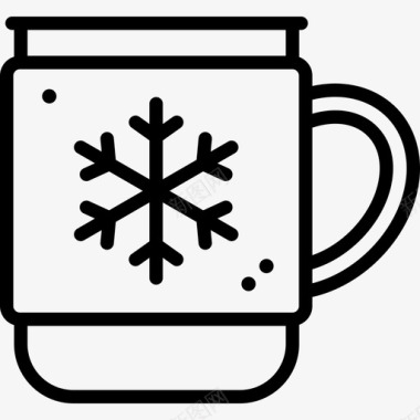 杯子冬季必备品直纹图标图标