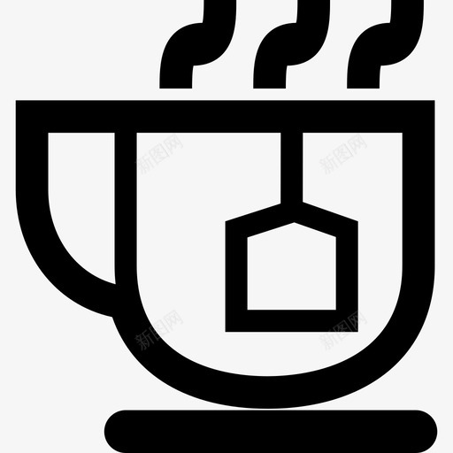 热茶杯早餐蒸汽图标svg_新图网 https://ixintu.com 厚轮廓 早餐 热茶杯 蒸汽