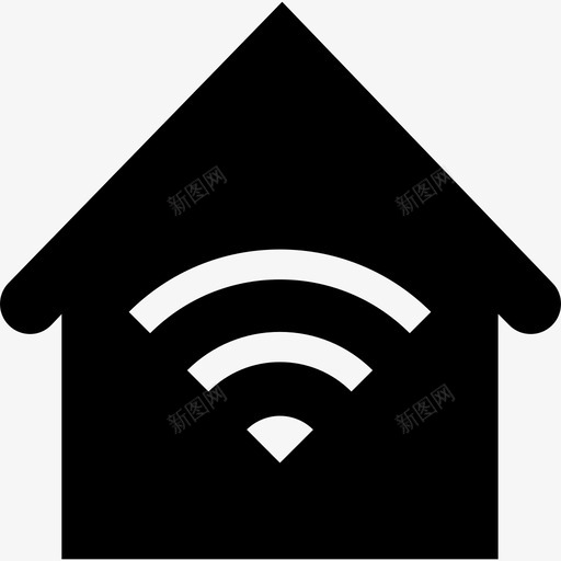 带Wifi楼宇无线网络的房屋图标svg_新图网 https://ixintu.com 带Wifi 无线网络的房屋 楼宇
